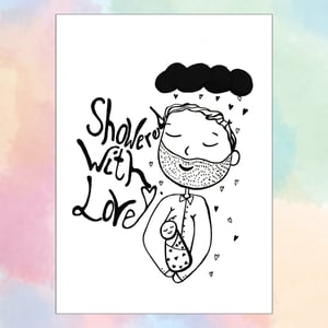 Kort: showered with love 1 – produktbillede