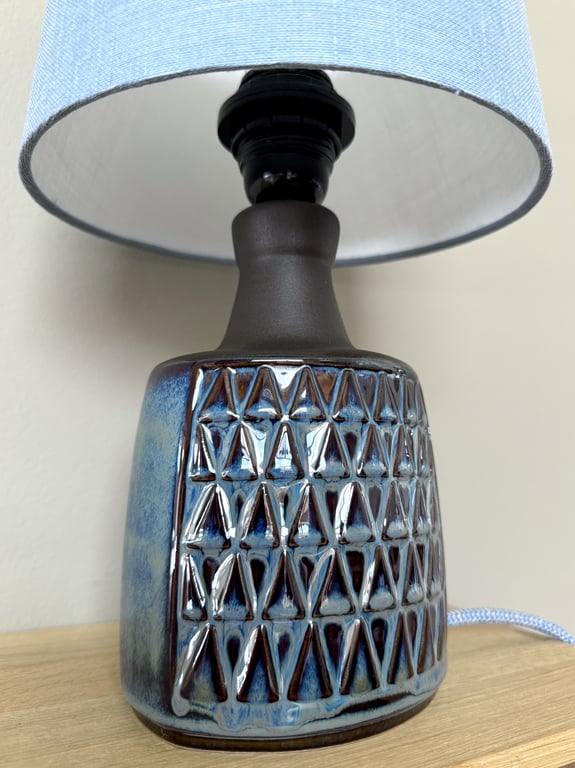 Upcycled vintage bordlampe - Søholm Keramik billede 2