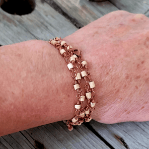 Træperle 2 i 1 kæde.  – produktbillede