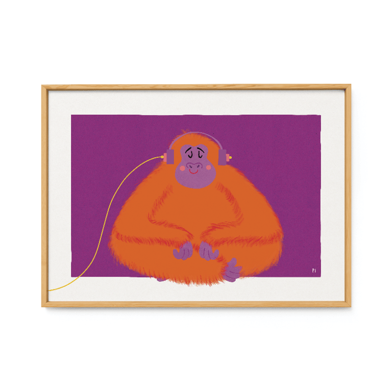 Orange orangutang – plakat billede 2
