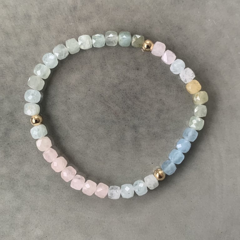 Morganit armbånd 4mm billede 2