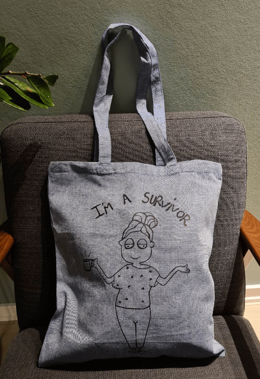 Mulepose: im a survivor Blå (2)