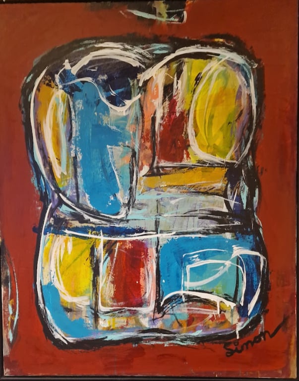 #1169 Maleri 80x100cm SOLD  billede 2
