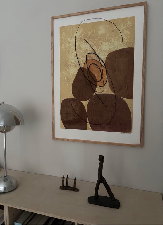 Sand og sten ved strand 