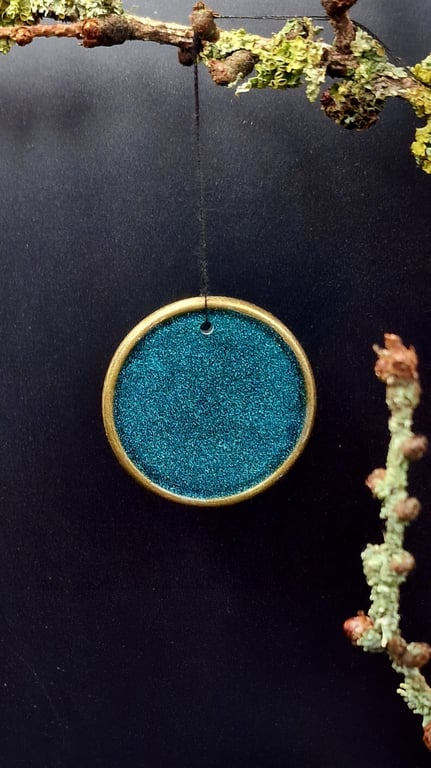Glimmer turkis pynt ø 4 cm