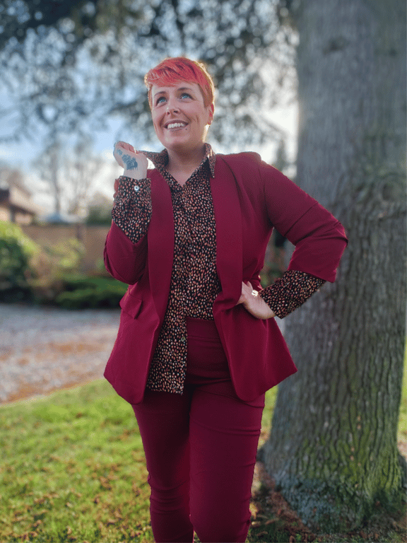 Ellie Blazer Bordeaux  billede 3