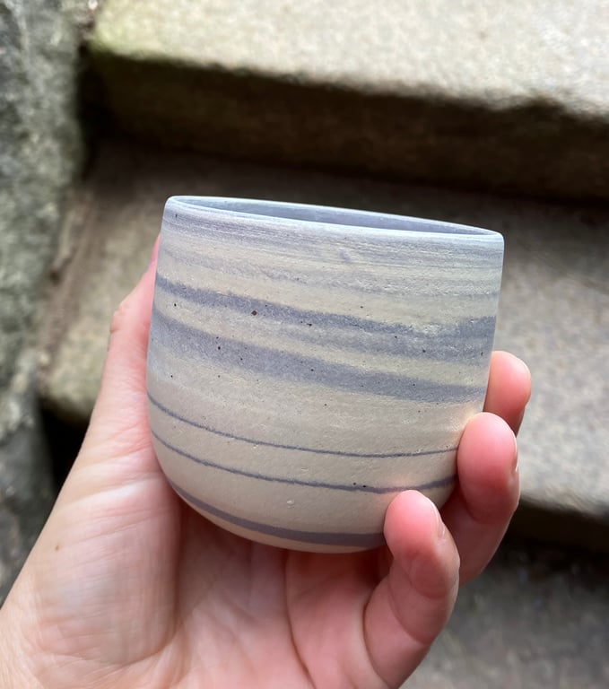 Marmoreret kop, lavendel  billede 4