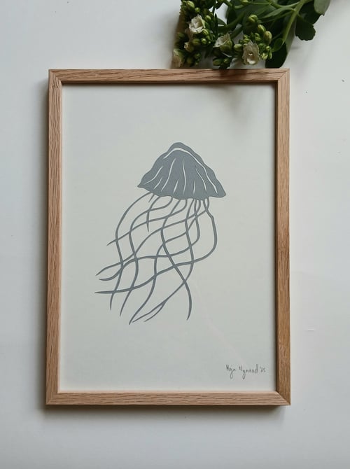 A4 gople nr 81, dueblå, Indrammet