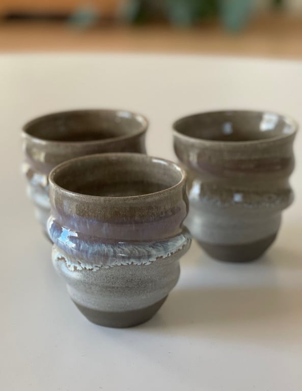 Kop, Cortado - spiral, skifergrå/creme