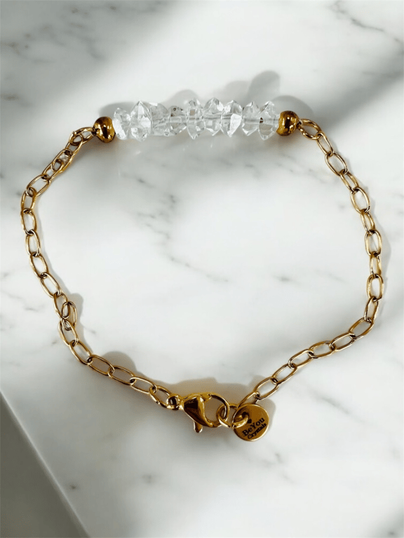 Armbånd med Herkimer diamanter