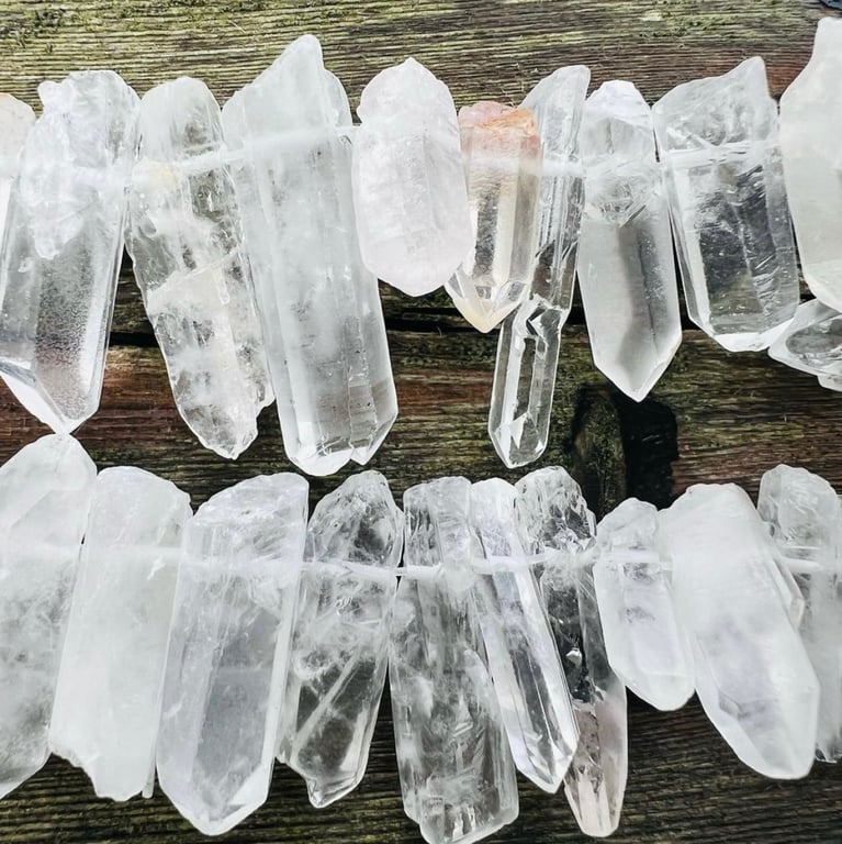 Bjergkrystal spids- vedhæng billede 4