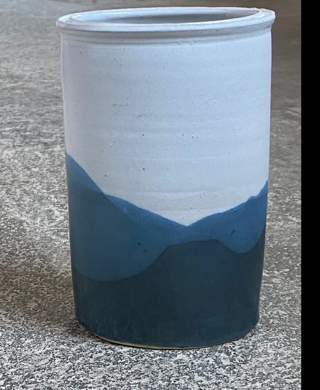 Limfjordsvase oval vase højde 15 cm brede 7,5 - 10 cm