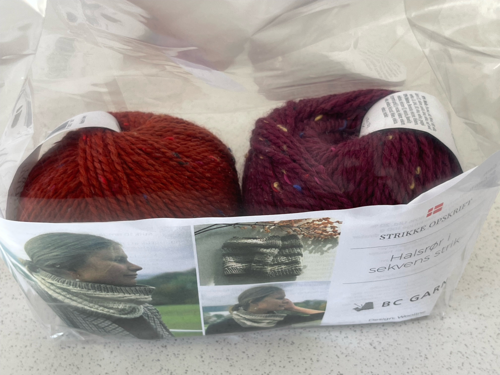 Kit: Halsrør i sekvensstrik - garn og opskrift billede 7