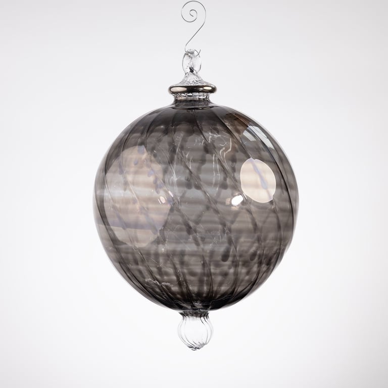 JULEKUGLE DESIGN 1030 SMOKE MED HVIDGULD billede 5