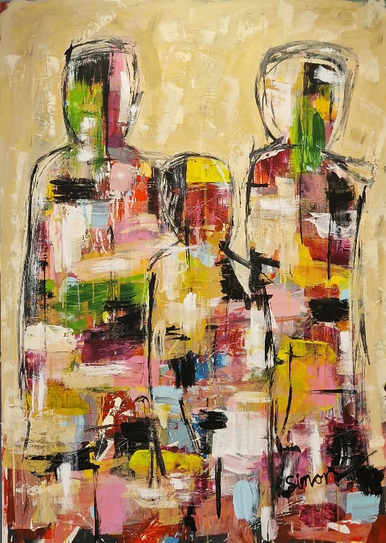 #1132 Maleri 100X140cm  SOLD billede 2