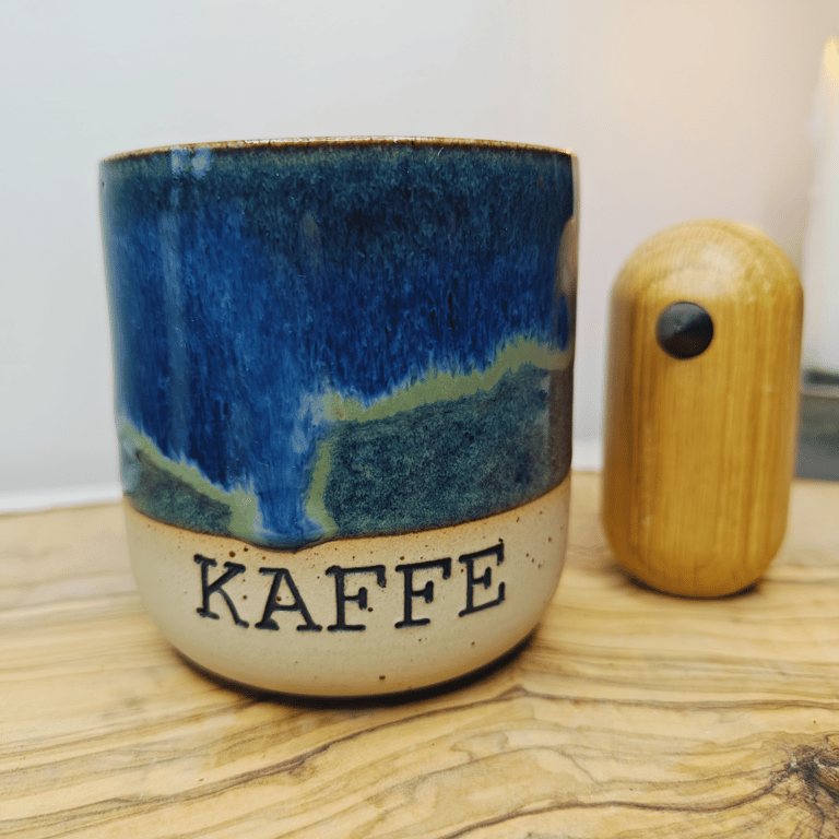 Havblå KAFFE kop