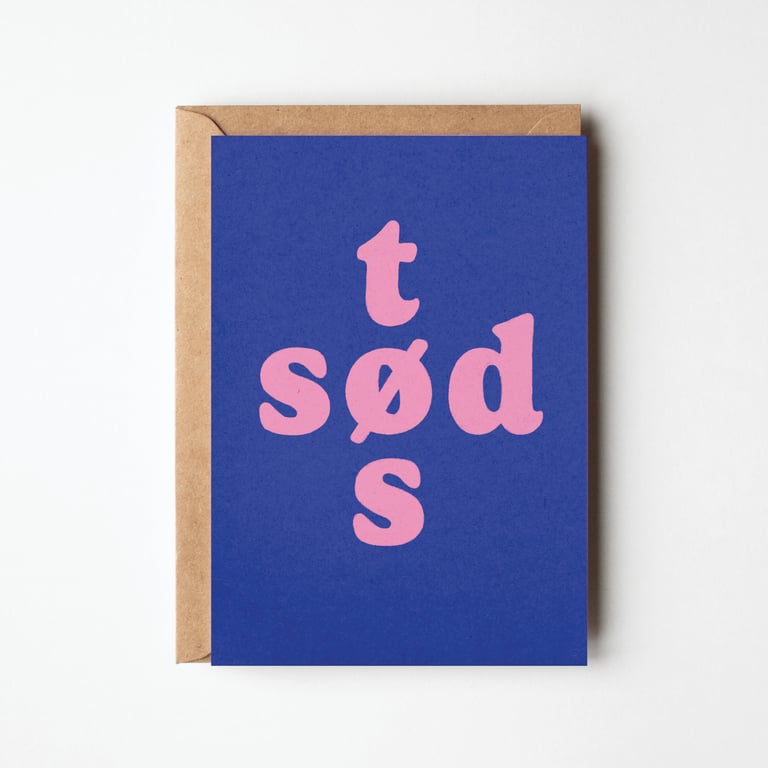 Sød tøs – blå – kort