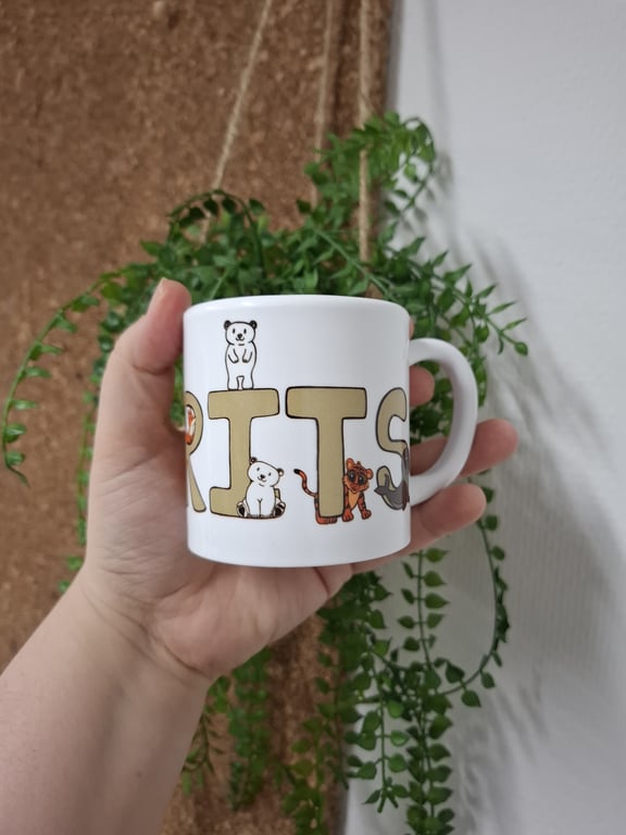 Lille Krus med NAVN: Dyr Grøn skrift, Hvid baggrund (2)