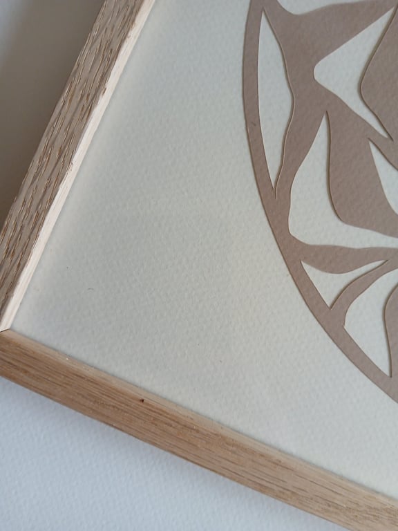 30x30cm, Papercut, nougat, indrammet  (2)