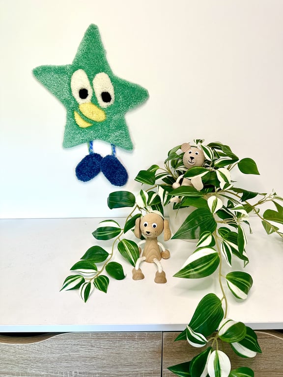 Tuftet vægophæng i uld – Håndlavet til børneværelset  billede 2