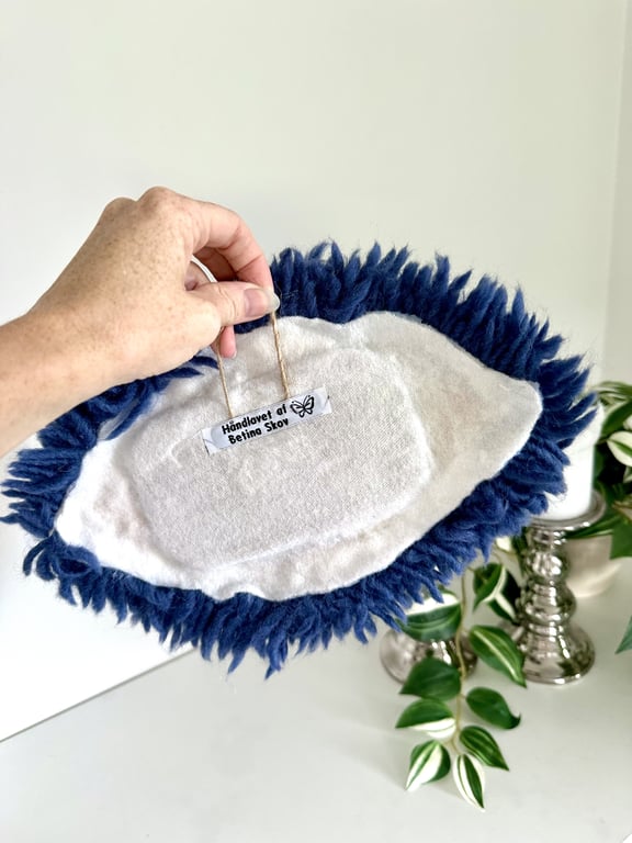 Tuftet øje som vægophæng – håndlavet i 100% uld  billede 4