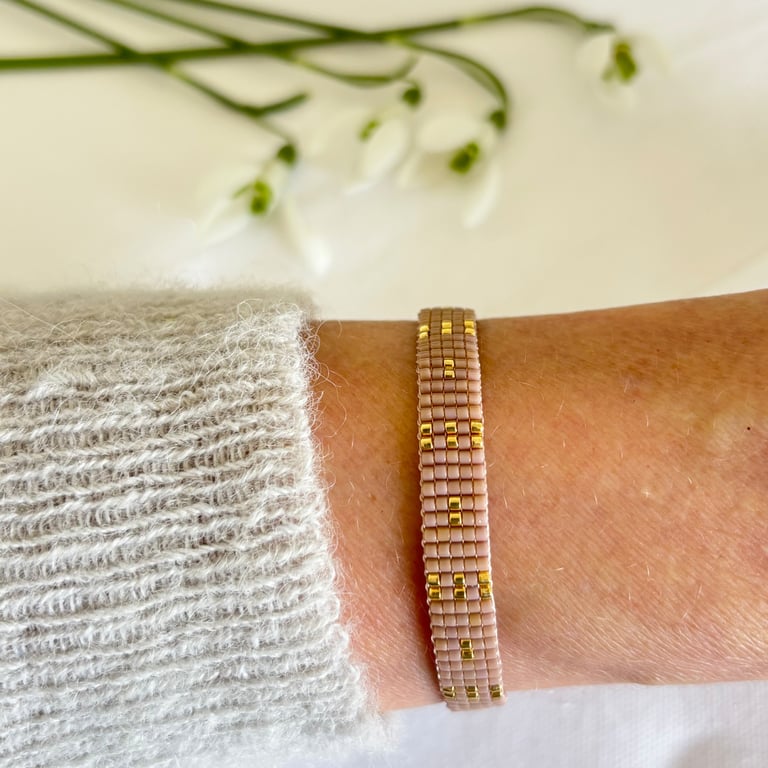 VÆVET JAPANSK ARMBÅND SAND FIREFLY