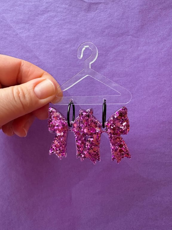 Big ass bows i creol (lyserød glimmer)