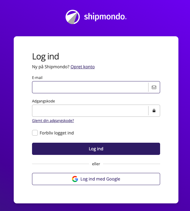 Guide til at forbinde SHUP med Shipmondo