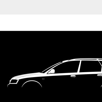 Silhuet af en stationcar bil set fra siden mod sort baggrund. (3)