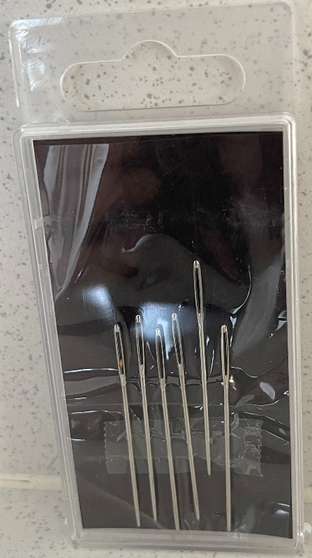 Nåle 6 stk. uden spids til montering og broderi