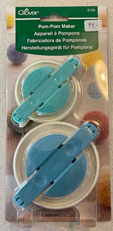 Tilbehør: Pop-Pom maker fra Clover - 2 stk, 2 størrelser billede 3