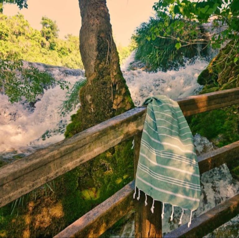 Hammam håndklæde - Oliven Grøn (5)