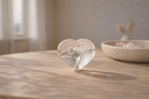Krystalhjerte i klar kvarts - kærlighed og klarhed (1)