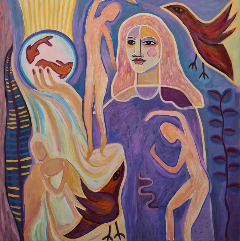 Body language 80x80 cm