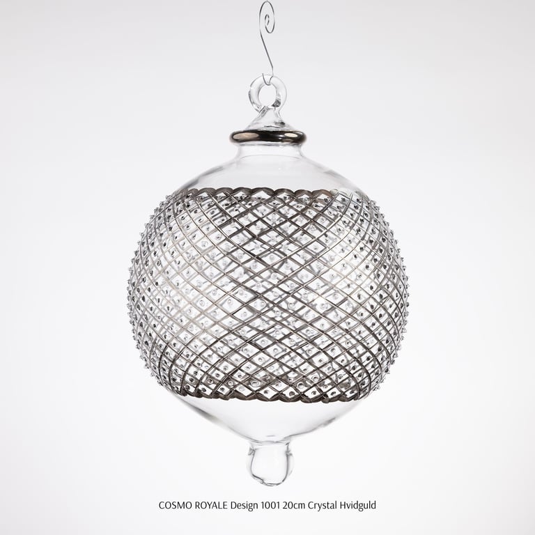 JULEKUGLE DESIGN 1001 KRYSTAL MED GULD ELLER HVIDGULD billede 9