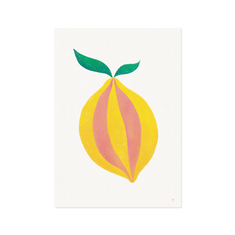 Stribet citron – plakat