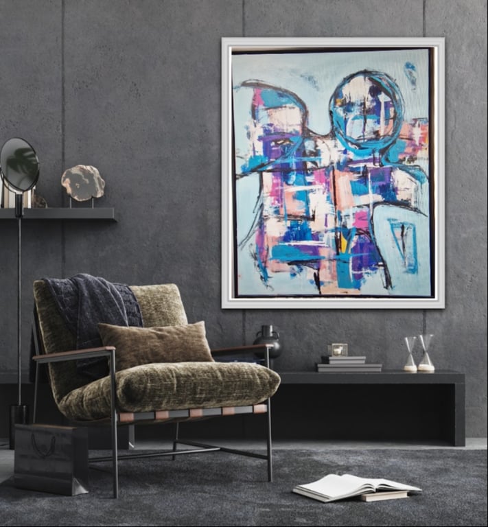 #1134 Maleri 80X100 cm SOLD billede 4