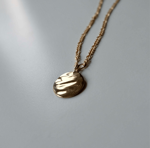 Waves pendant large forgyldt