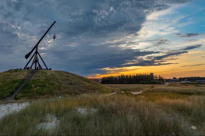Vippefyret i Skagen lige efter solnedgang en smuk sommeraften