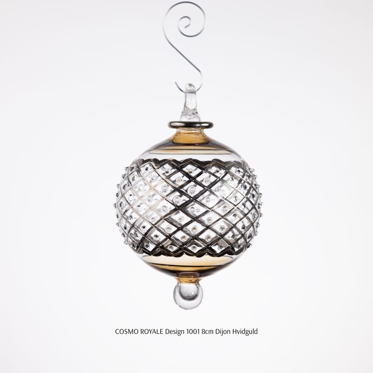 JULEKUGLE DESIGN 1001 DIJON MED HVIDGULD billede 2