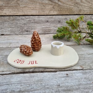 Jule lysetage med kogler – produktbillede