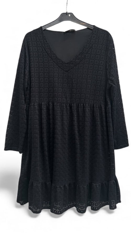 Andrea dress, Black w blonde detaljer. Findes i str 36-48. (3)