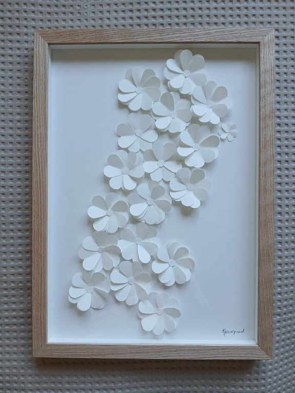 A3 - 3D papirværk, indrammet