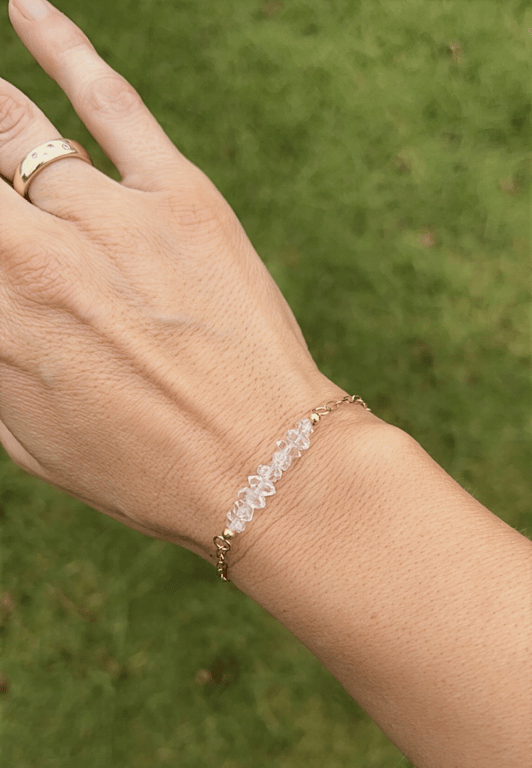 Armbånd med Herkimer diamanter billede 2