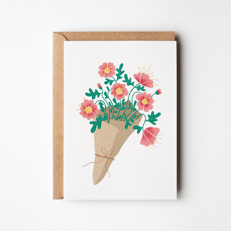 Blomsterbuket – kort 