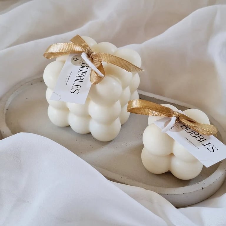 Soja stearinlys "Bubbles" stor
