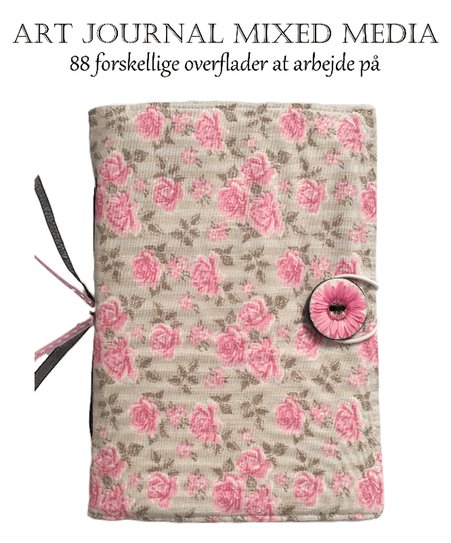 Art Journal - Beige m/ små roser