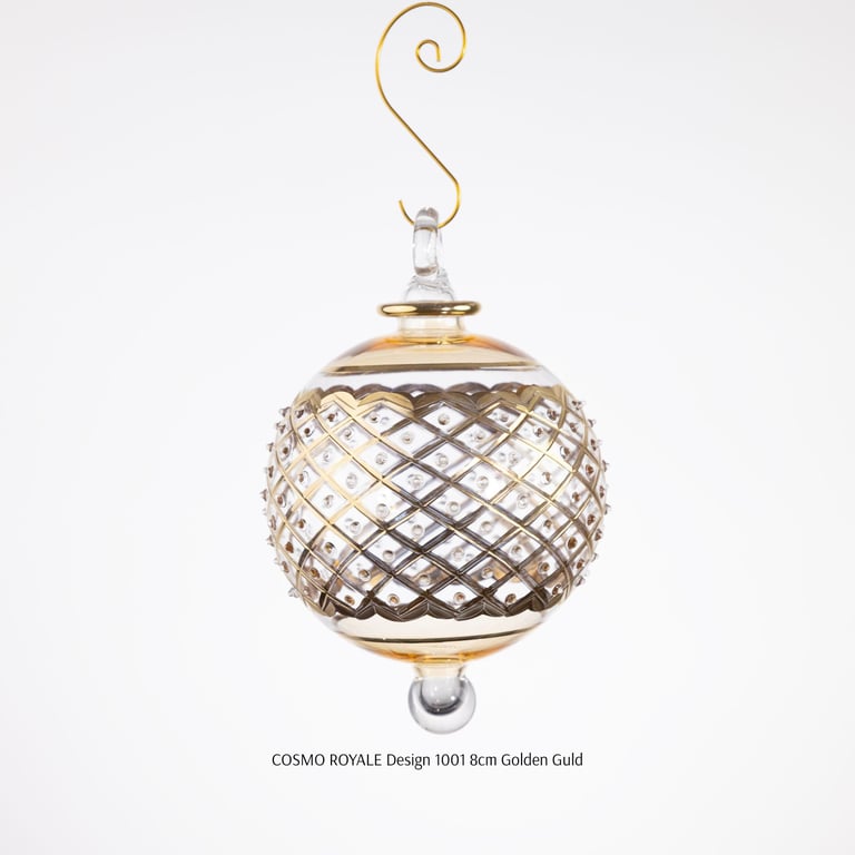 JULEKUGLE DESIGN 1001 GOLDEN MED GULD billede 2