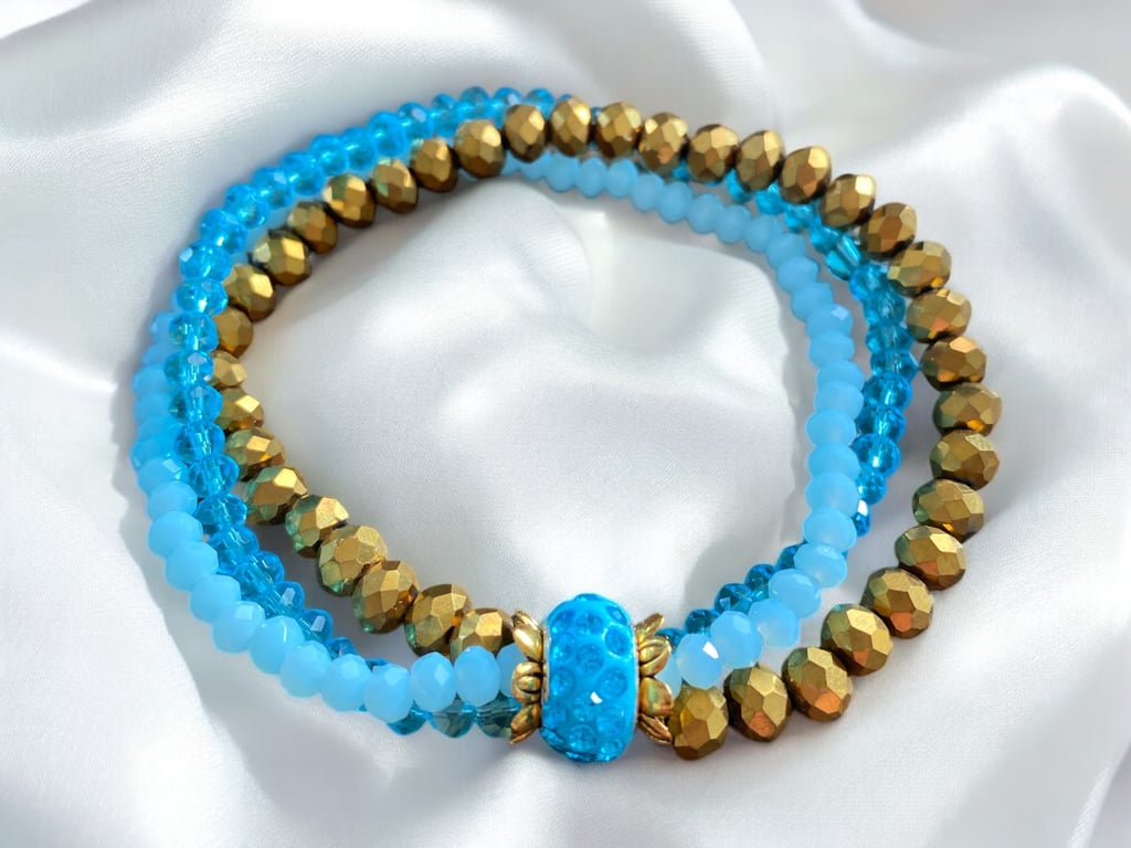 Blåt Armbånd
