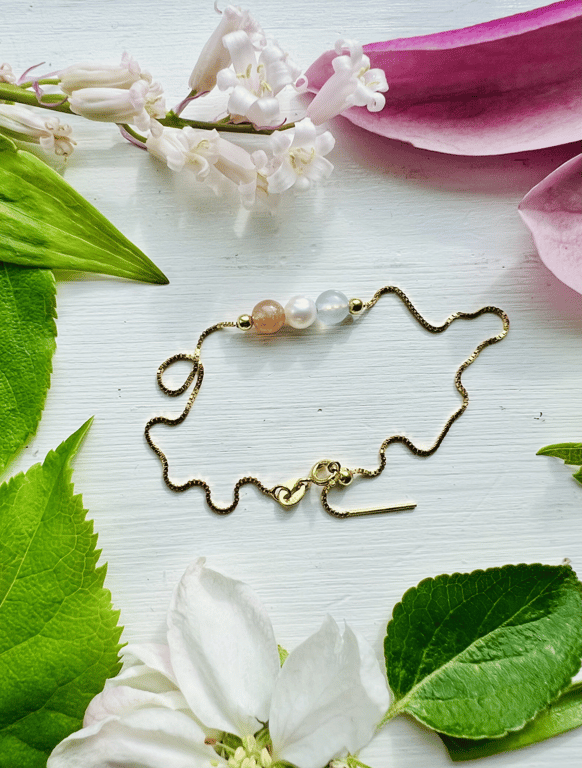 Ankelkæde- vælg selv krystaller billede 2